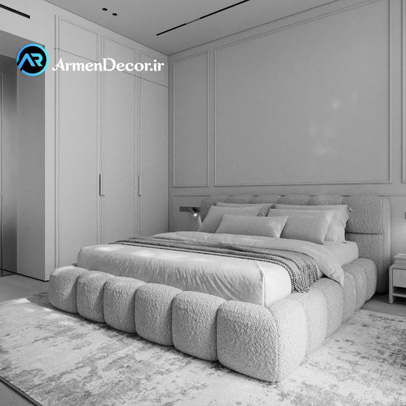 تخت خواب تمام پارچه