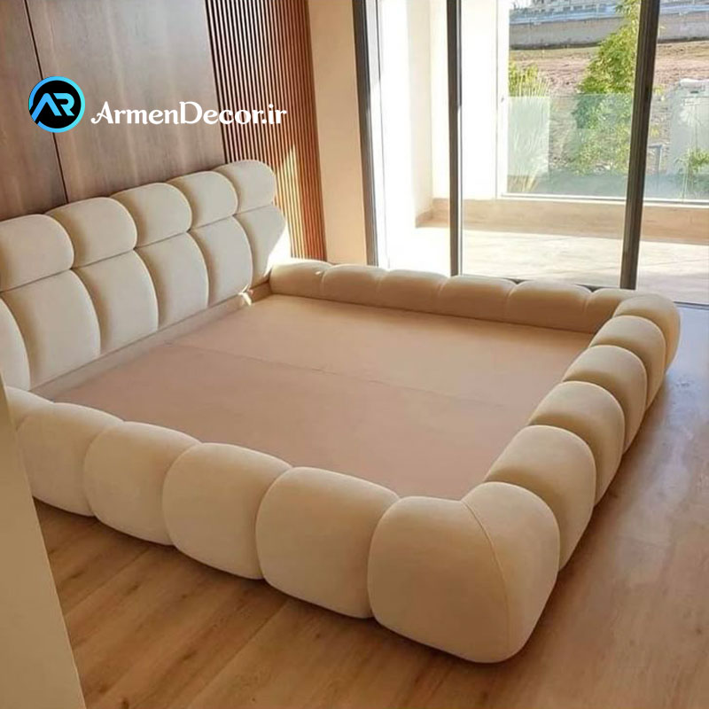 تخت خواب تمام پارچه