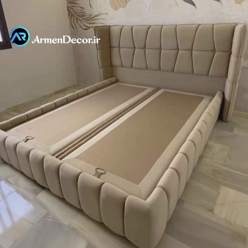 تخت خواب تمام پارچه