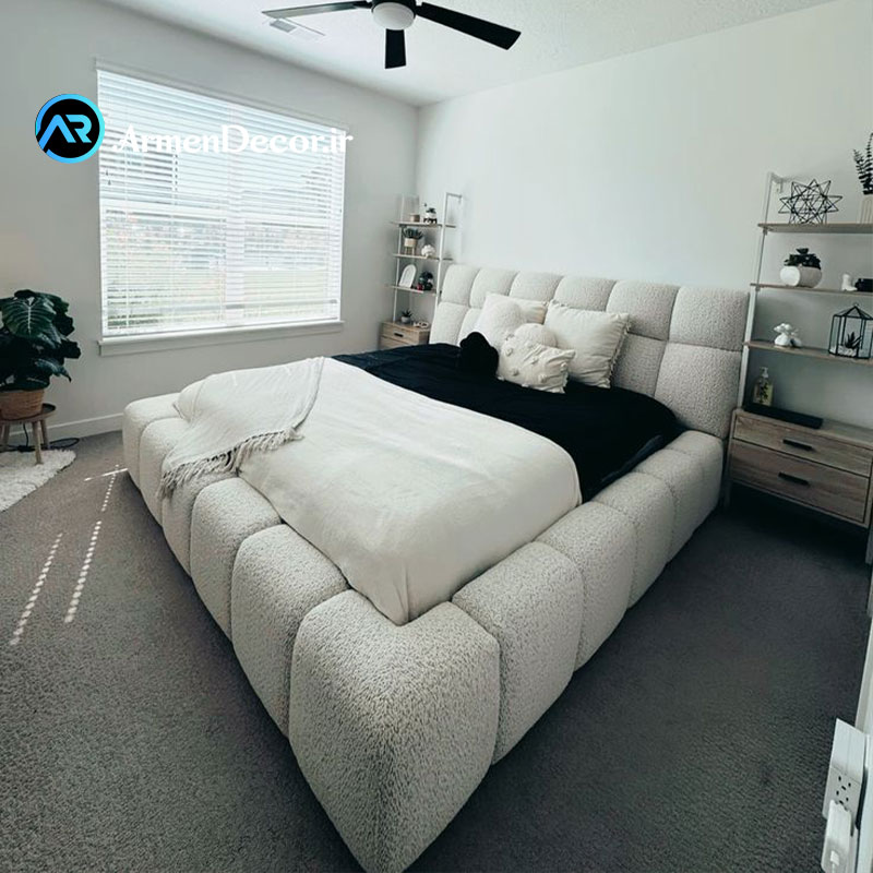 تخت خواب تمام پارچه