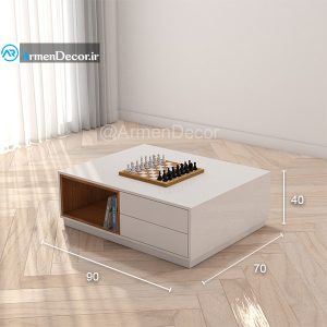میز جلو مبلی ونیز از نمای جلو