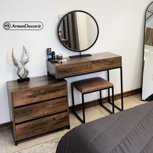 میز آرایش انزو چوب و فلز