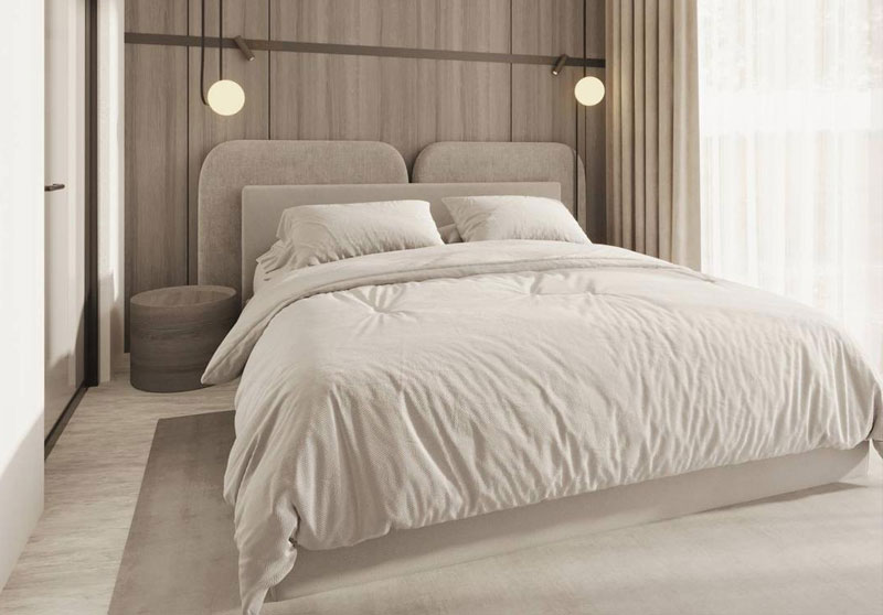 تخت خواب تمام پارچه